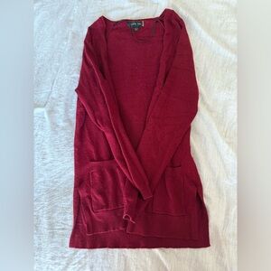 Deep Red Women's Cardigan Small